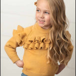 Animal Print Toddler Sweater | Ruffle Sweater | NovaBrooks Boutique