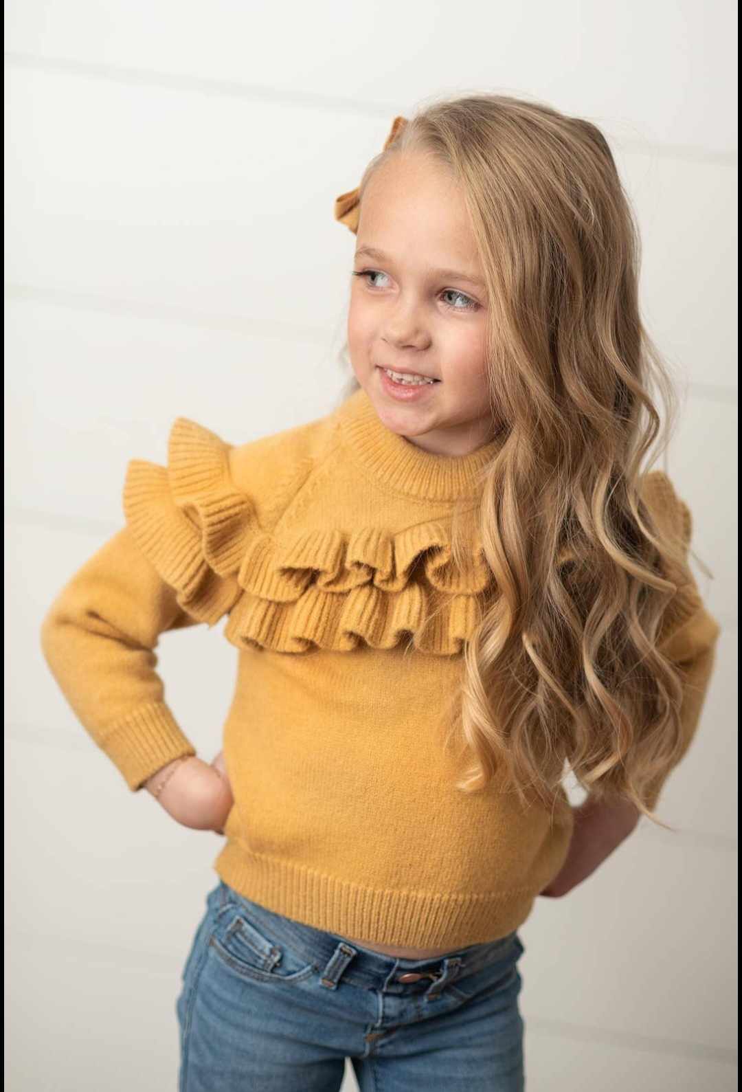 Animal Print Toddler Sweater | Ruffle Sweater | NovaBrooks Boutique