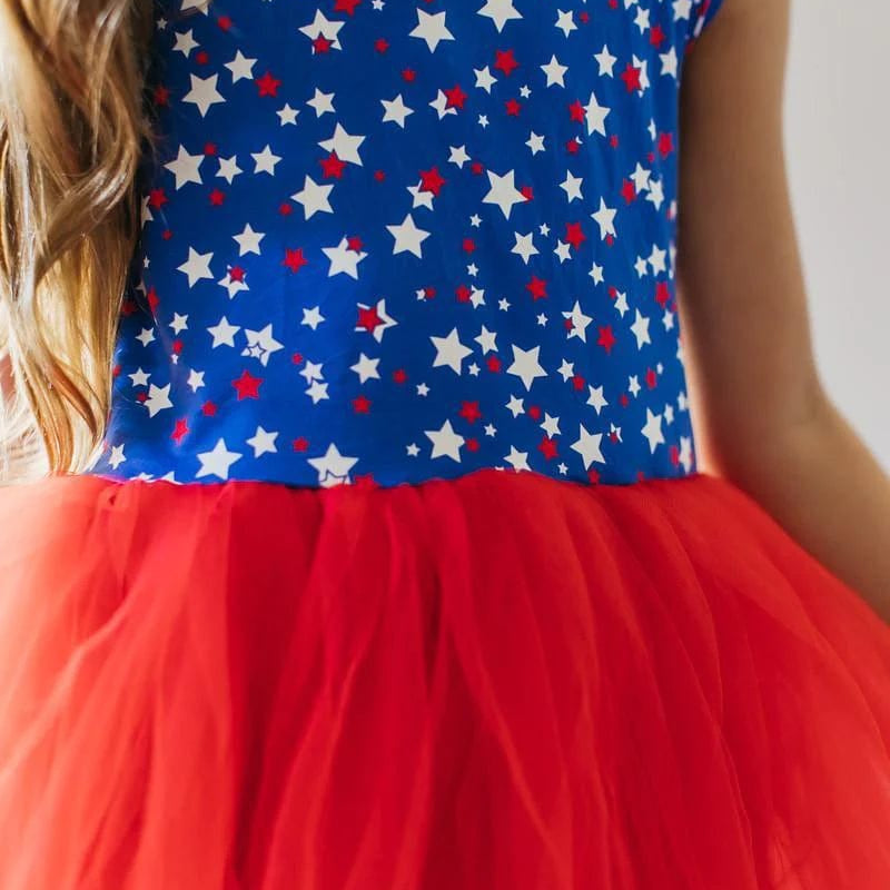 Tulle Dress, Red White and Blue dress for girls, summer dress